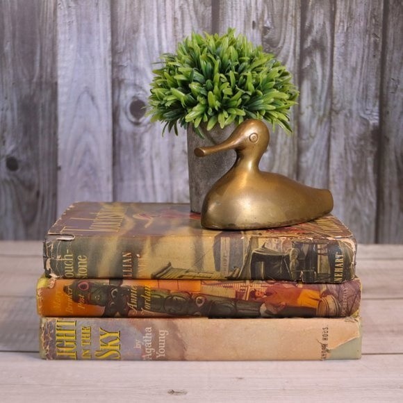 Vintage Book Bundle Book Stack Home Staging Decorative Old Books Instant Library - Picture 3 of 11